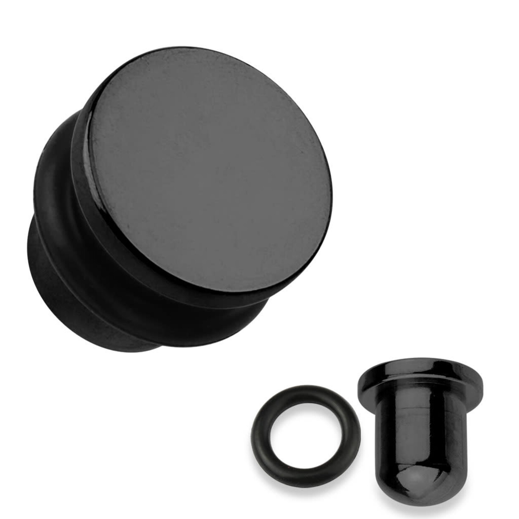 Hollywood Body Jewelry Single Flare Plugs w/O-ring Pair