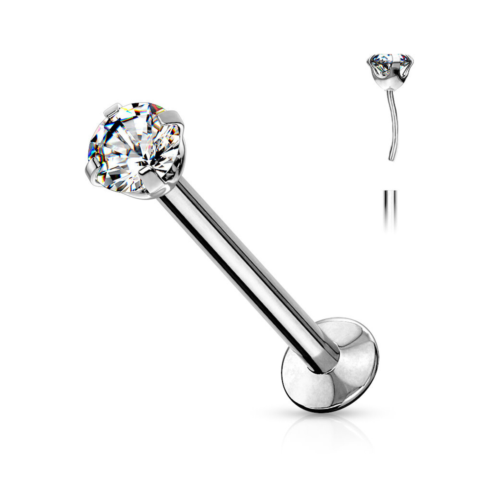 Body Jewelry Round Gem Labret