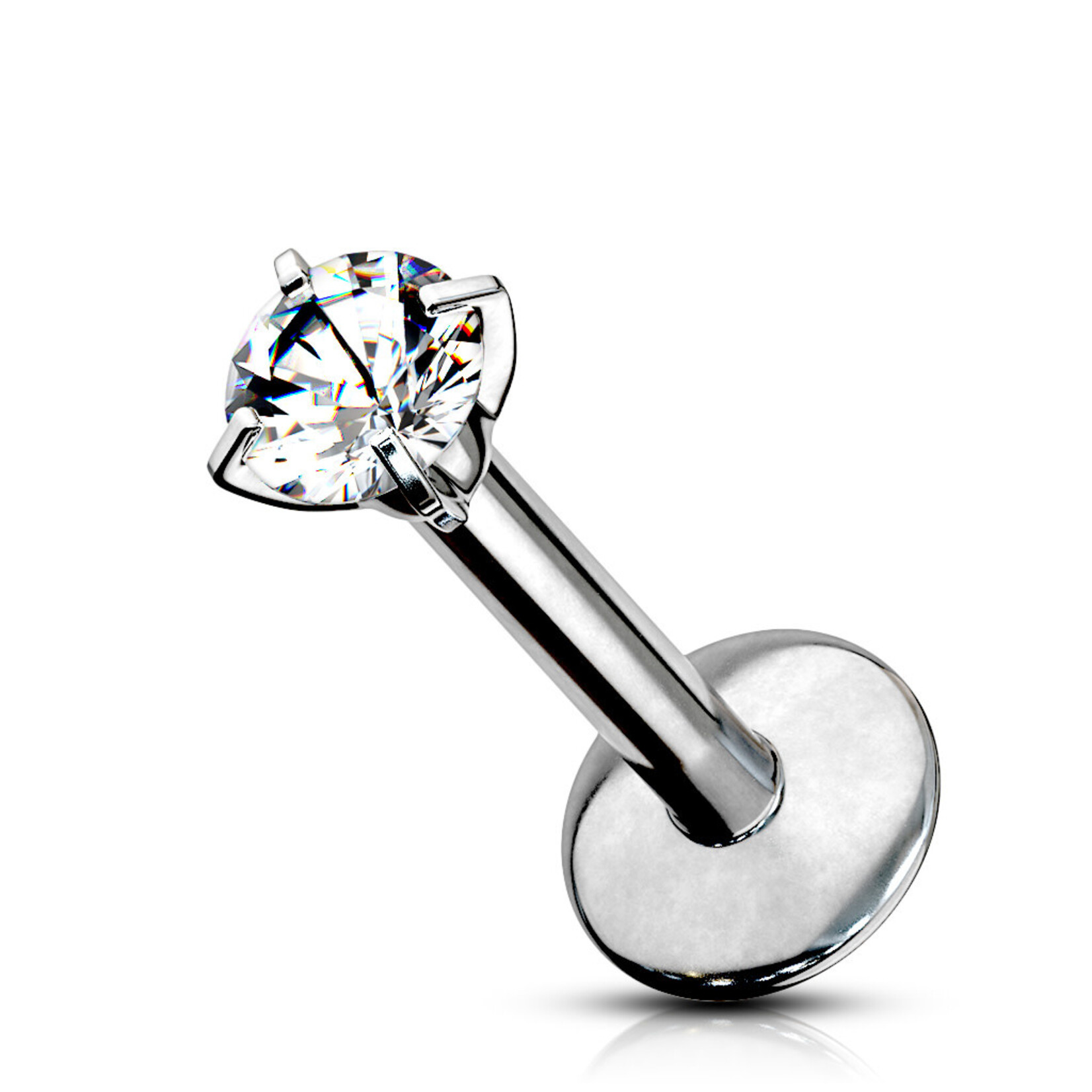 Hollywood Body Jewelry Titanium Crystal Labret