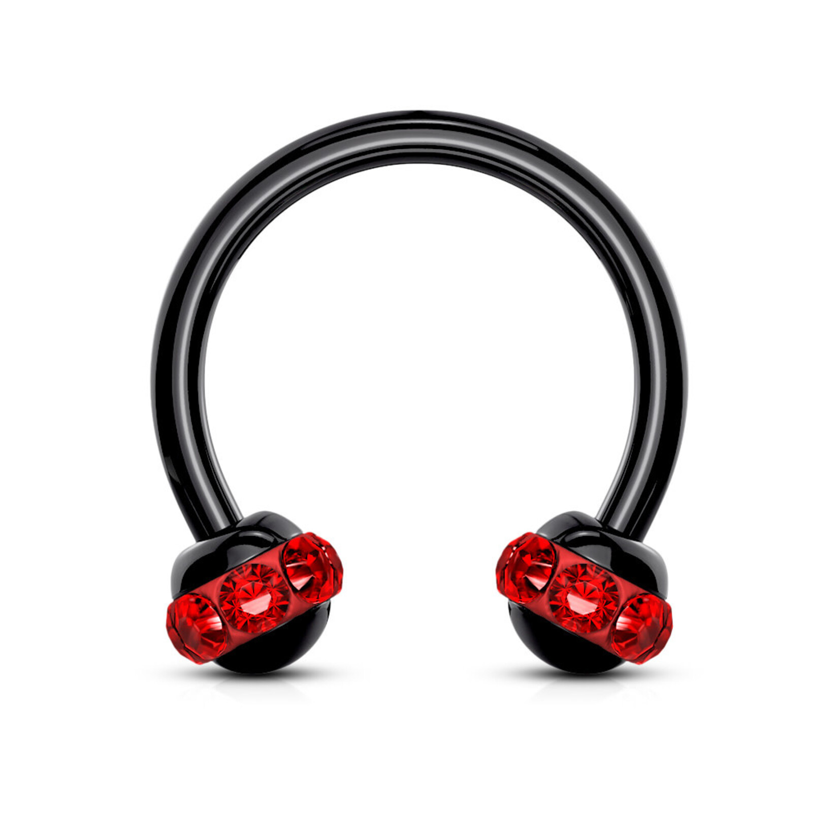 Hollywood Body Jewelry Black Crystal Horseshoe