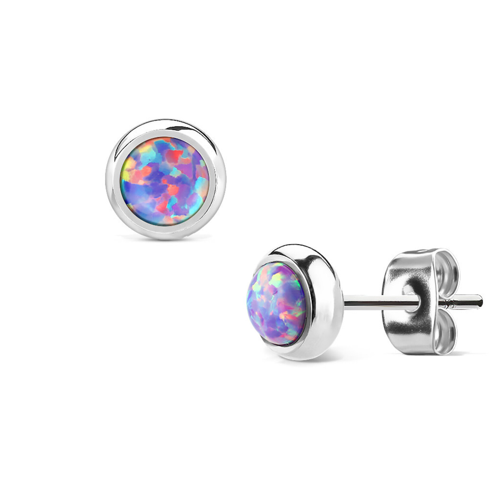 Hollywood Body Jewelry Opal Stud Earrings