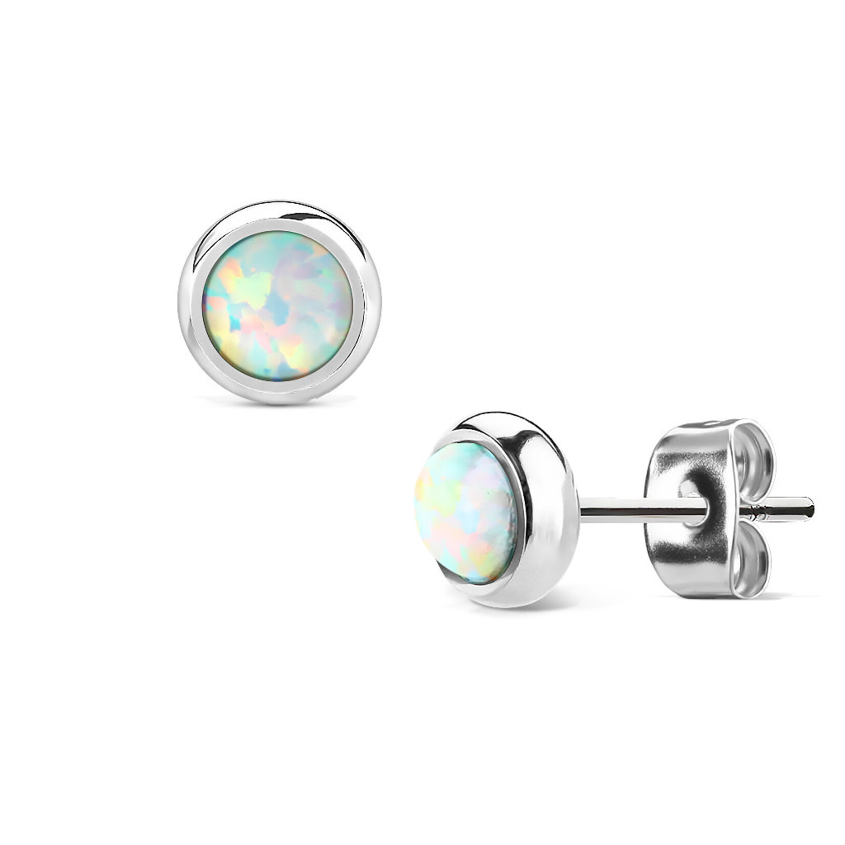 Hollywood Body Jewelry Opal Stud Earrings