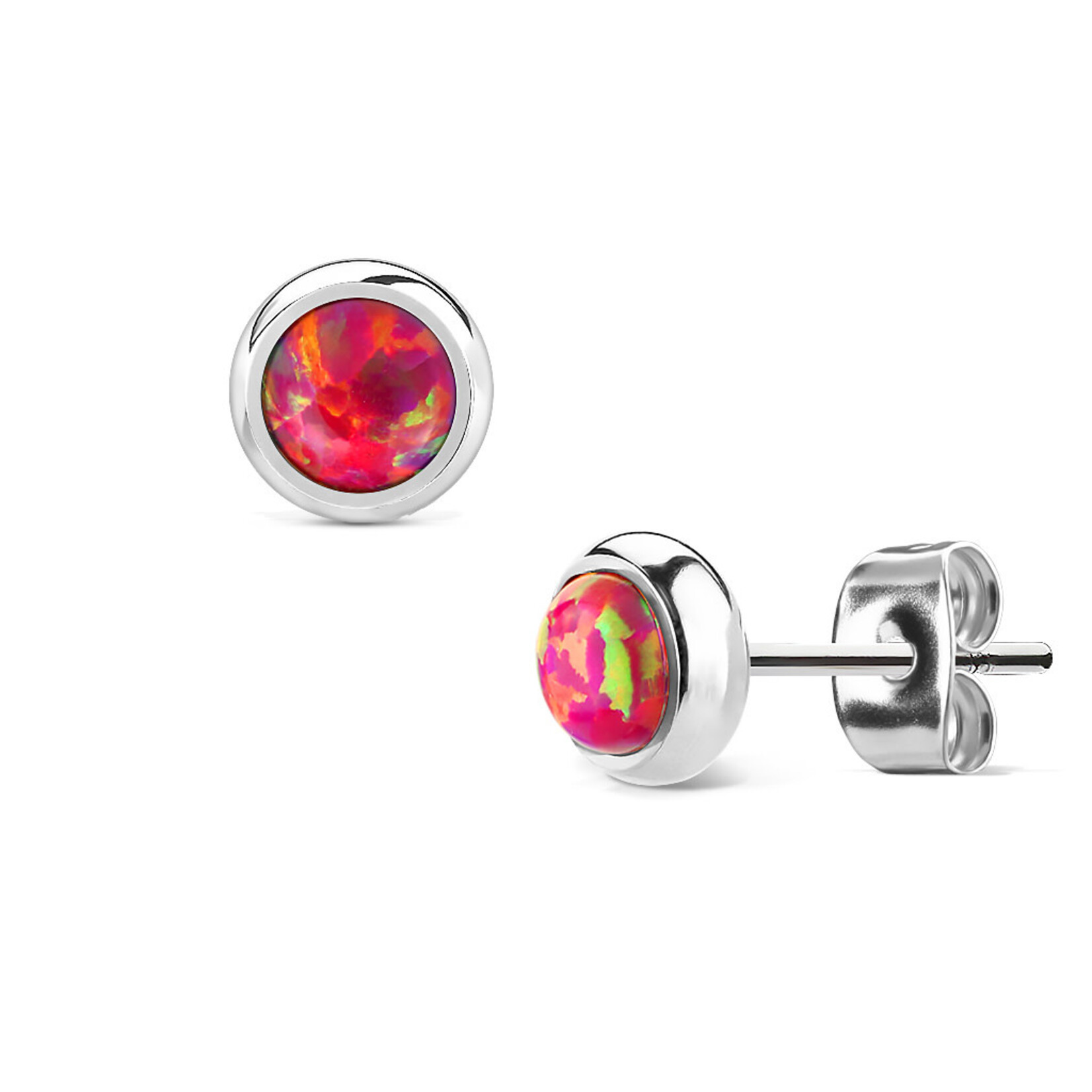 Hollywood Body Jewelry Opal Stud Earrings