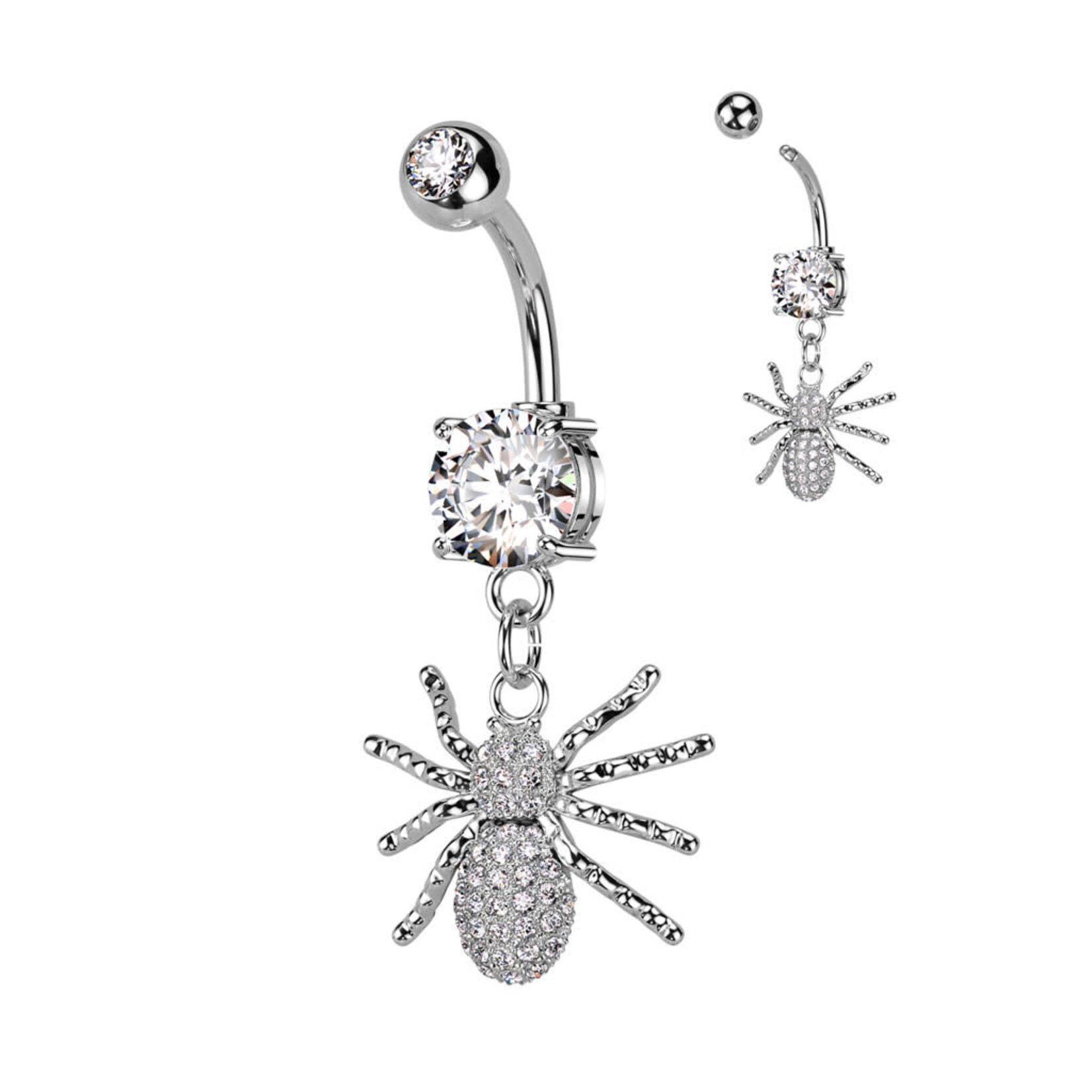 Hollywood Body Jewelry Spider Navel Dangle