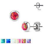 Hollywood Body Jewelry Opal Stud Earrings