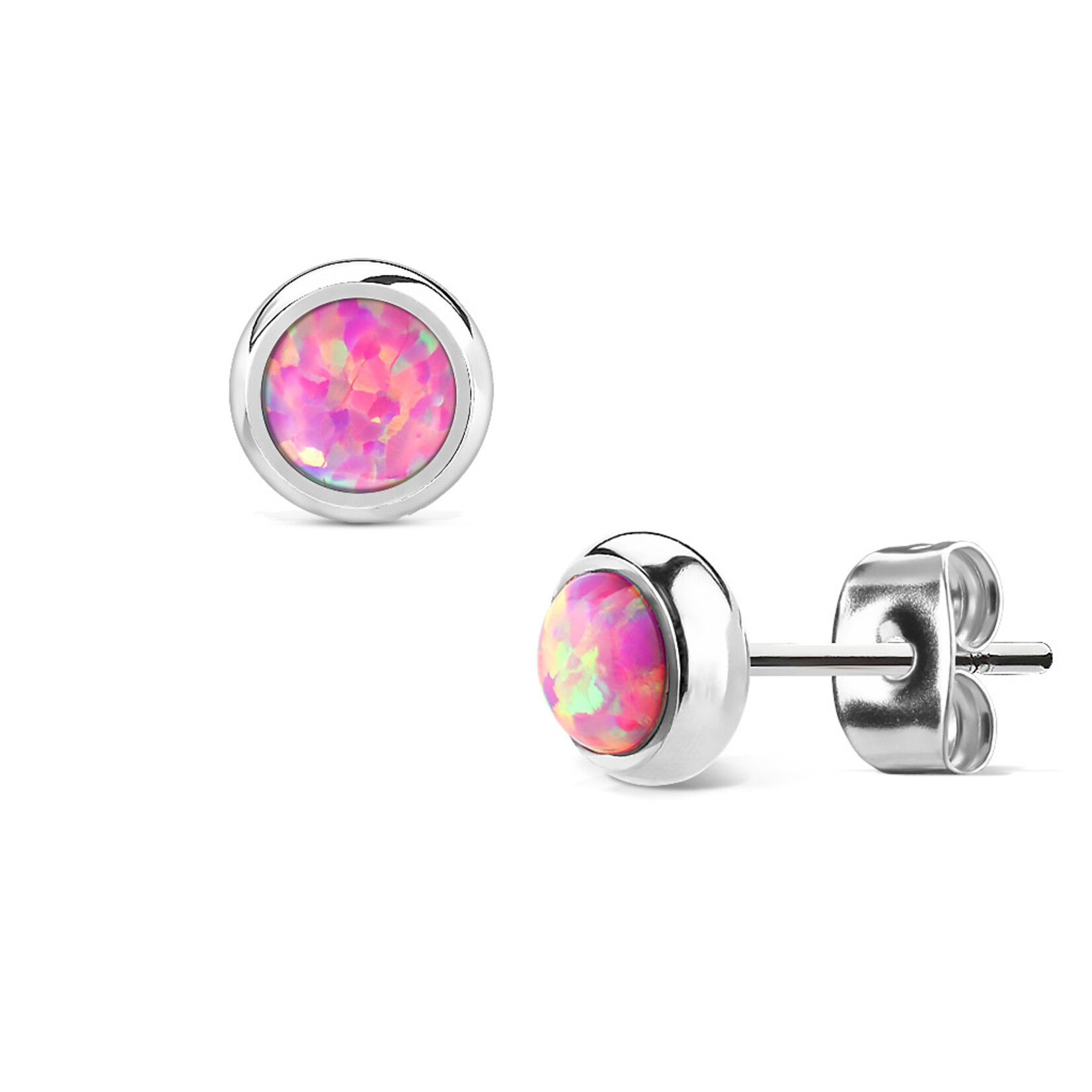 Hollywood Body Jewelry Opal Stud Earrings