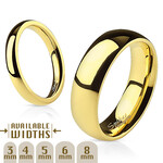 Hollywood Body Jewelry R002 Gold Glossy Band Ring