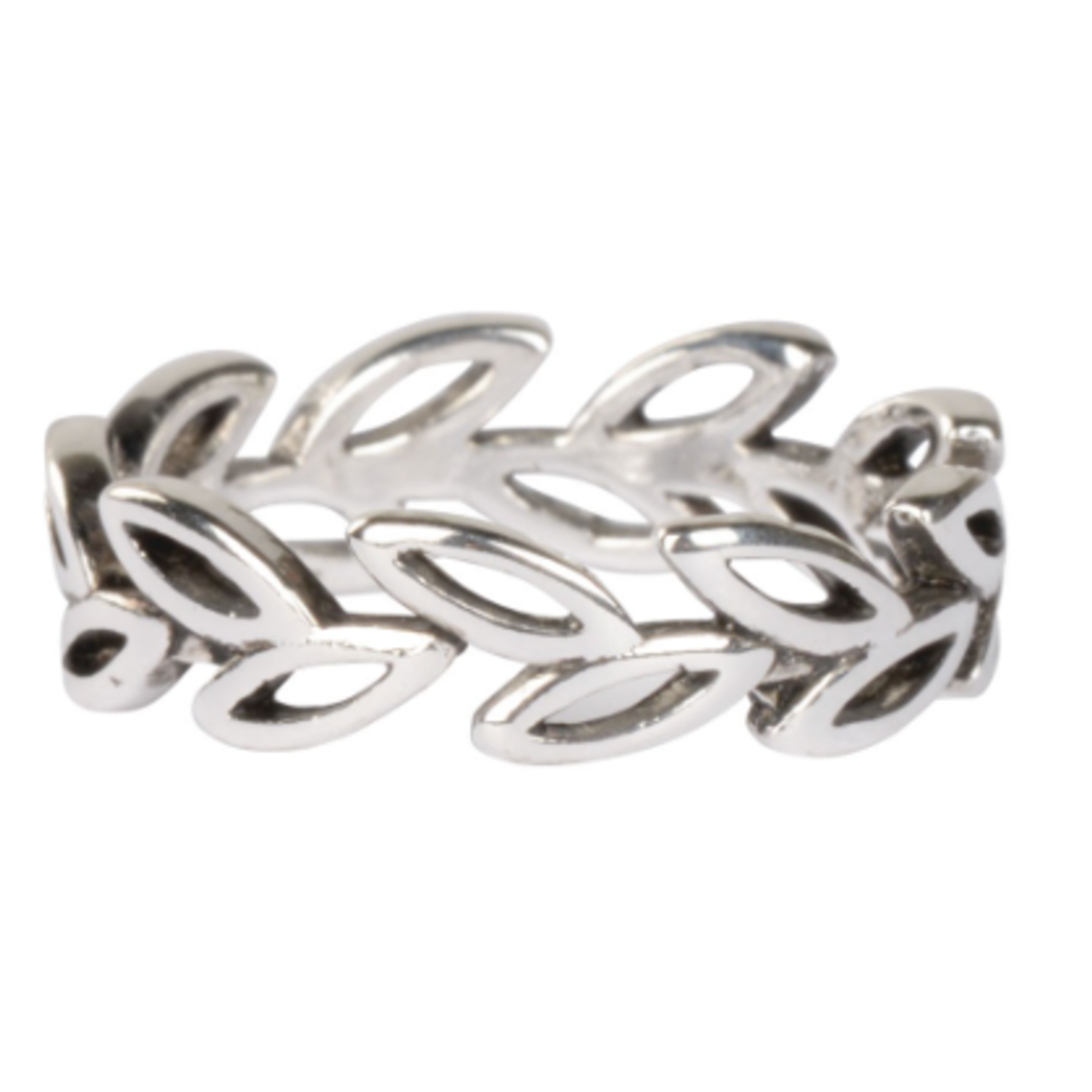 Benjamin International R158 Silver Leaf Adjustable Ring