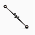 Crave Body Jewelry IND004 Black Bat 316L SS Industrial BB