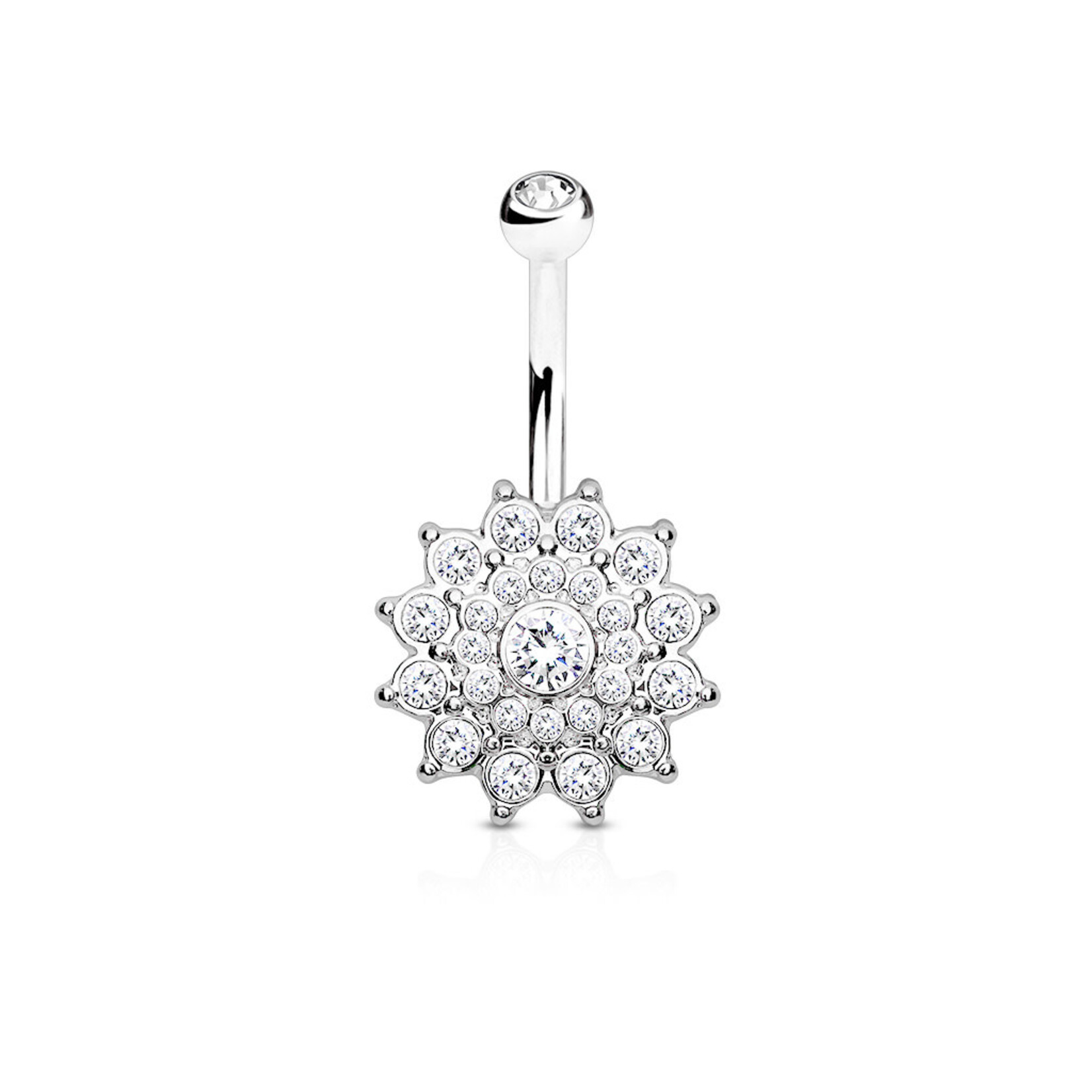 Hollywood Body Jewelry Rose Gold Dahlia Navel Ring