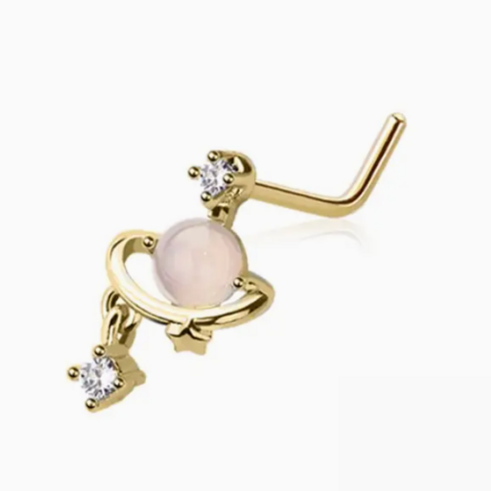 Crave Body Jewelry Planet with Crystal  Star Dangle L-Bend