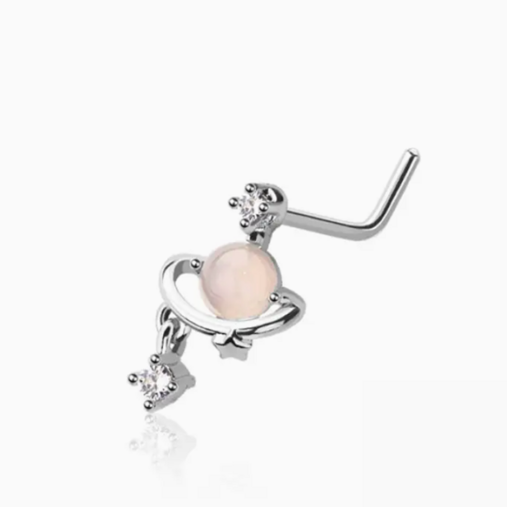 Crave Body Jewelry Planet with Crystal  Star Dangle L-Bend