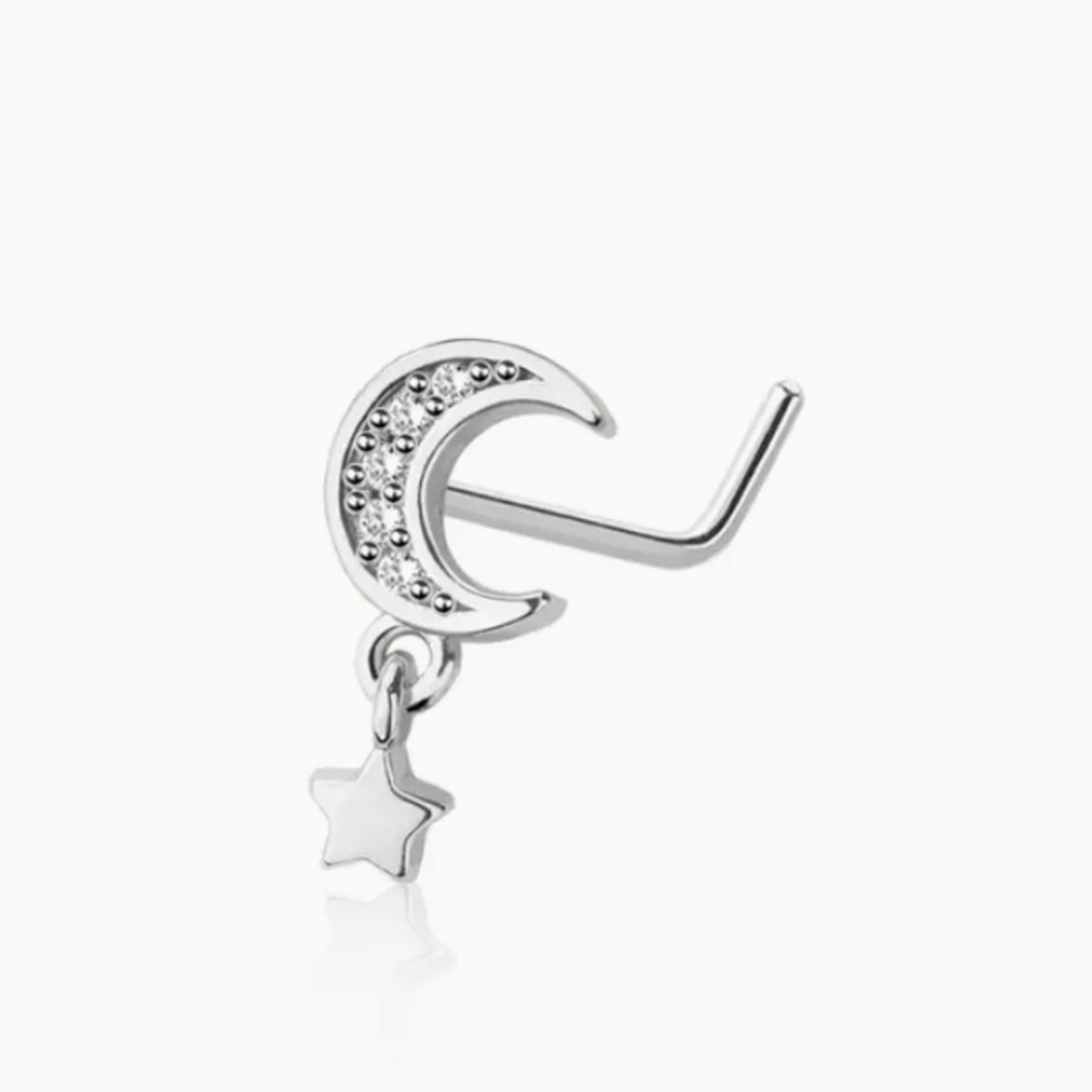 Crave Body Jewelry Half Moon with Dangle Star L Bend