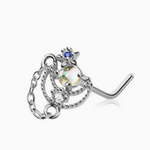 Crave Body Jewelry Half Moon Cz w/Dangle Star L Bend