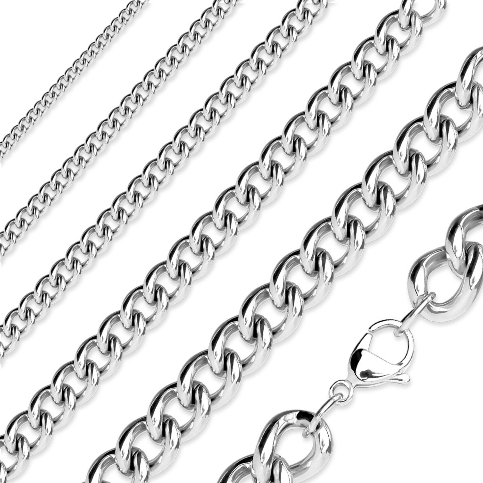 Hollywood Body Jewelry  Curb Chain SS Necklace