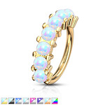 Hollywood Body Jewelry 7 Opal Lined Bendable Hoops