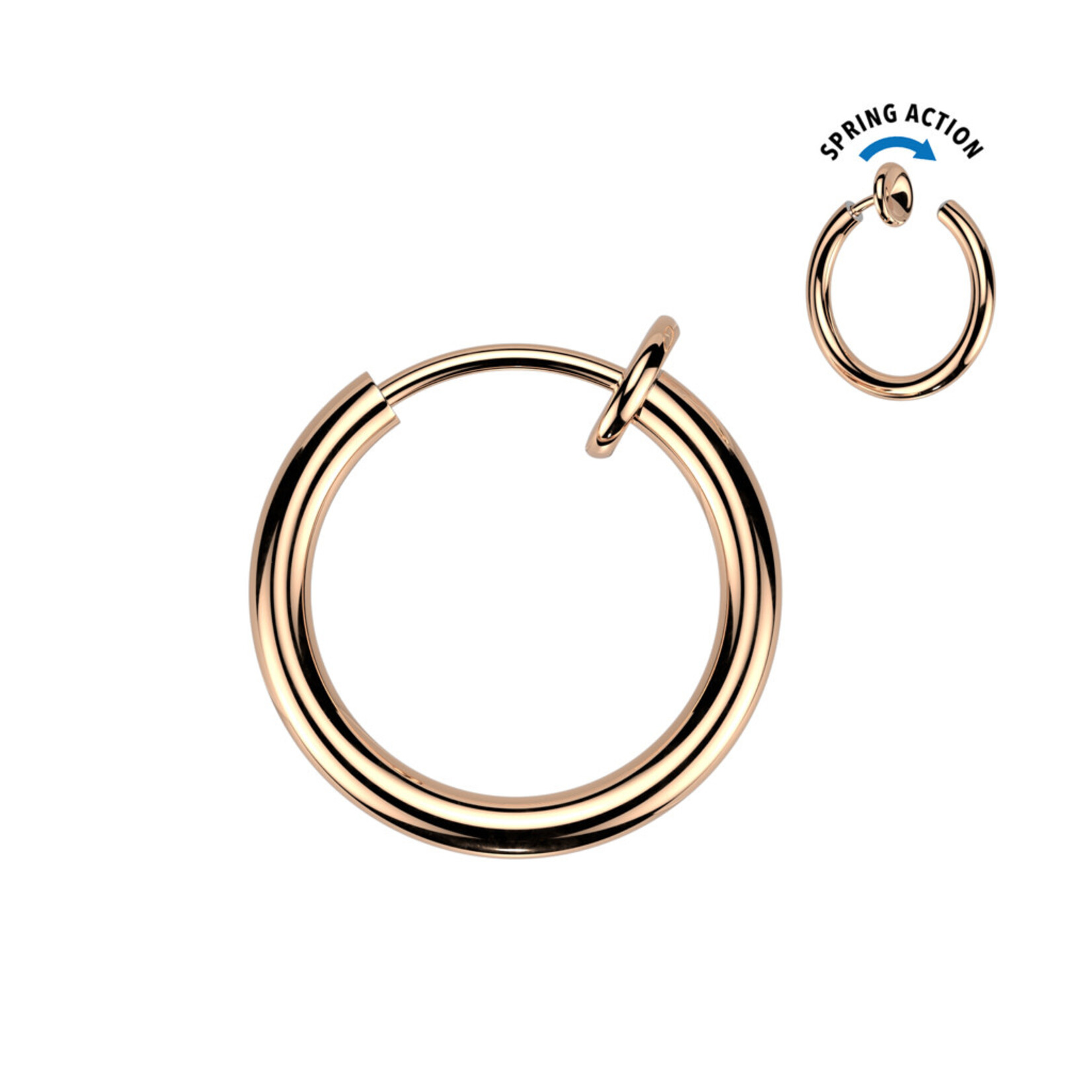 Hollywood Body Jewelry Spring Action Hoop