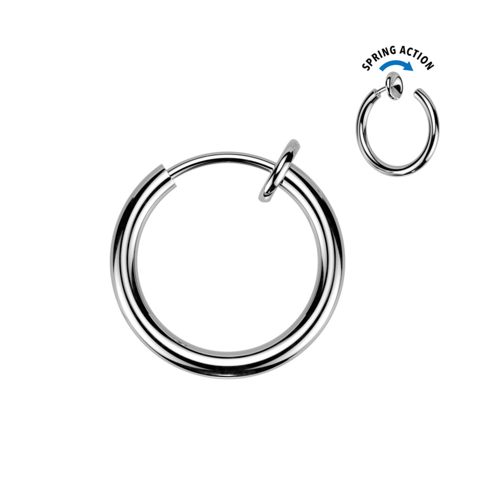 Hollywood Body Jewelry Spring Action Hoop