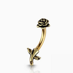 Crave Body Jewelry Antique Rose 16g Bent Barbell