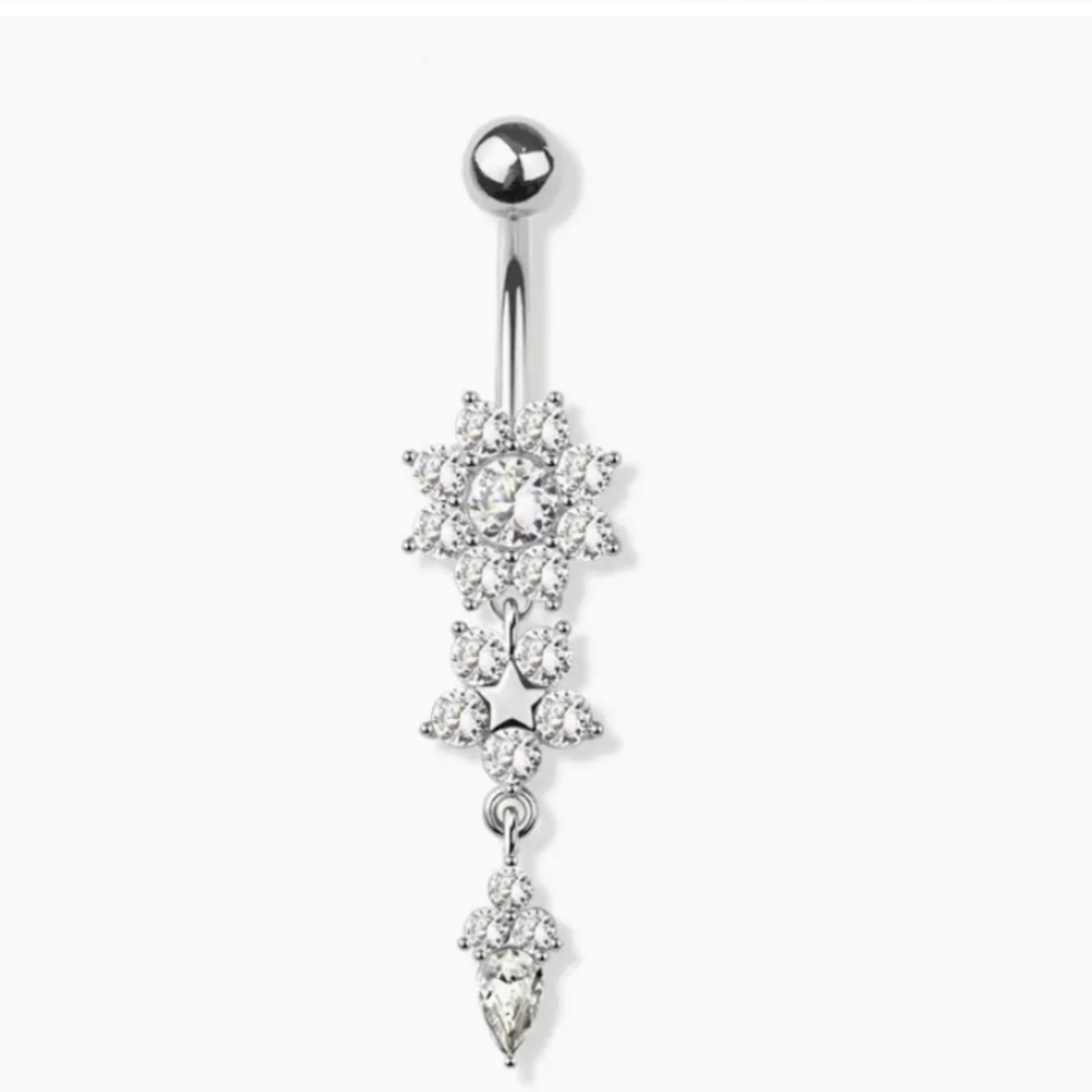 Crave Body Jewelry Surgical Steel Flower Navel Ring