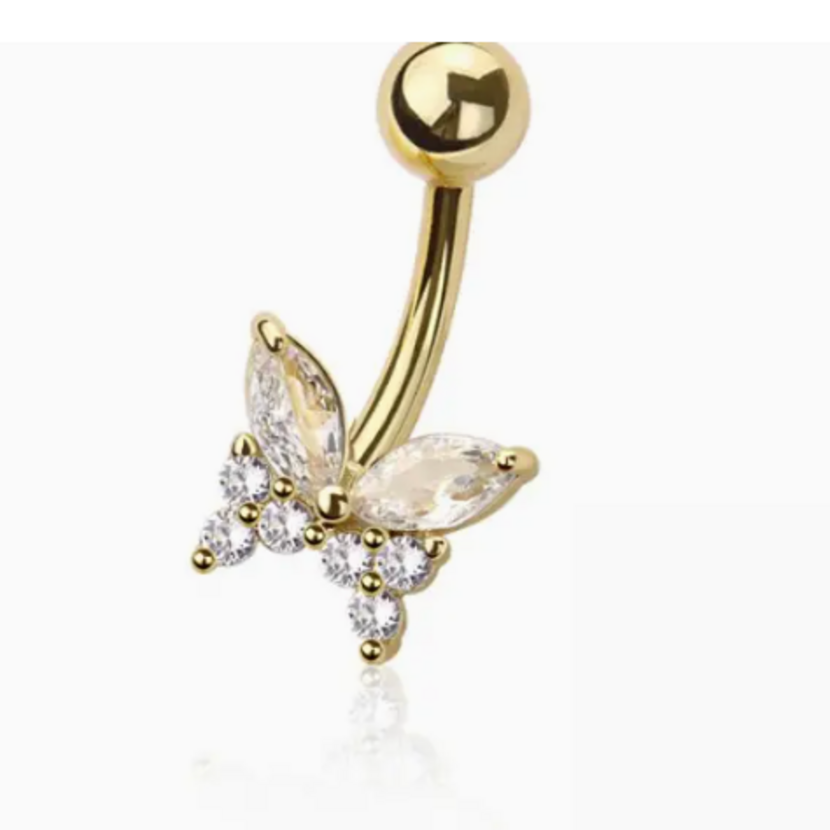 Crave Body Jewelry NSD-1056 Cz Butterfly BBB