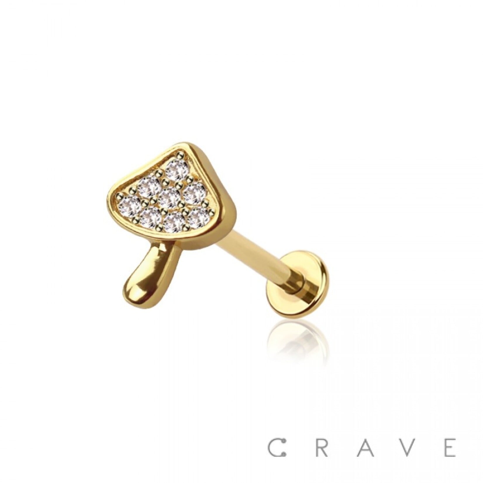 Crave Body Jewelry Mushroom Multi Push-in Top Surgical steel Labret