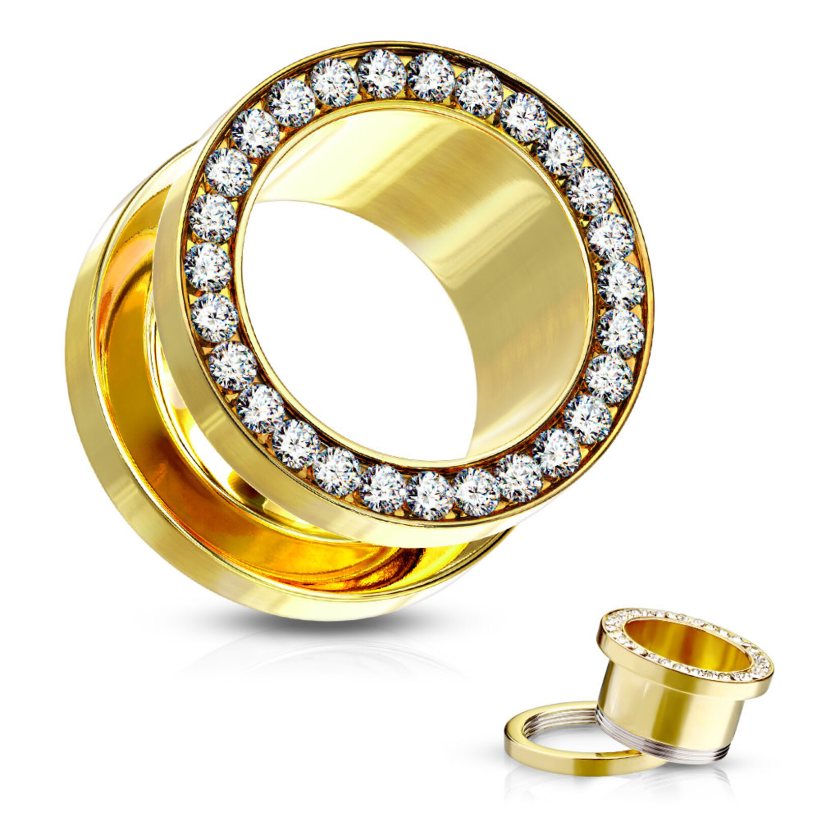 Hollywood Body Jewelry Multi-Gem Round Plug