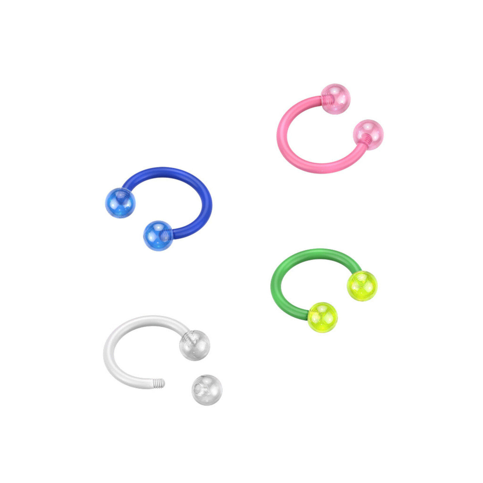 Hollywood Body Jewelry Glow Acrylic Horseshoe