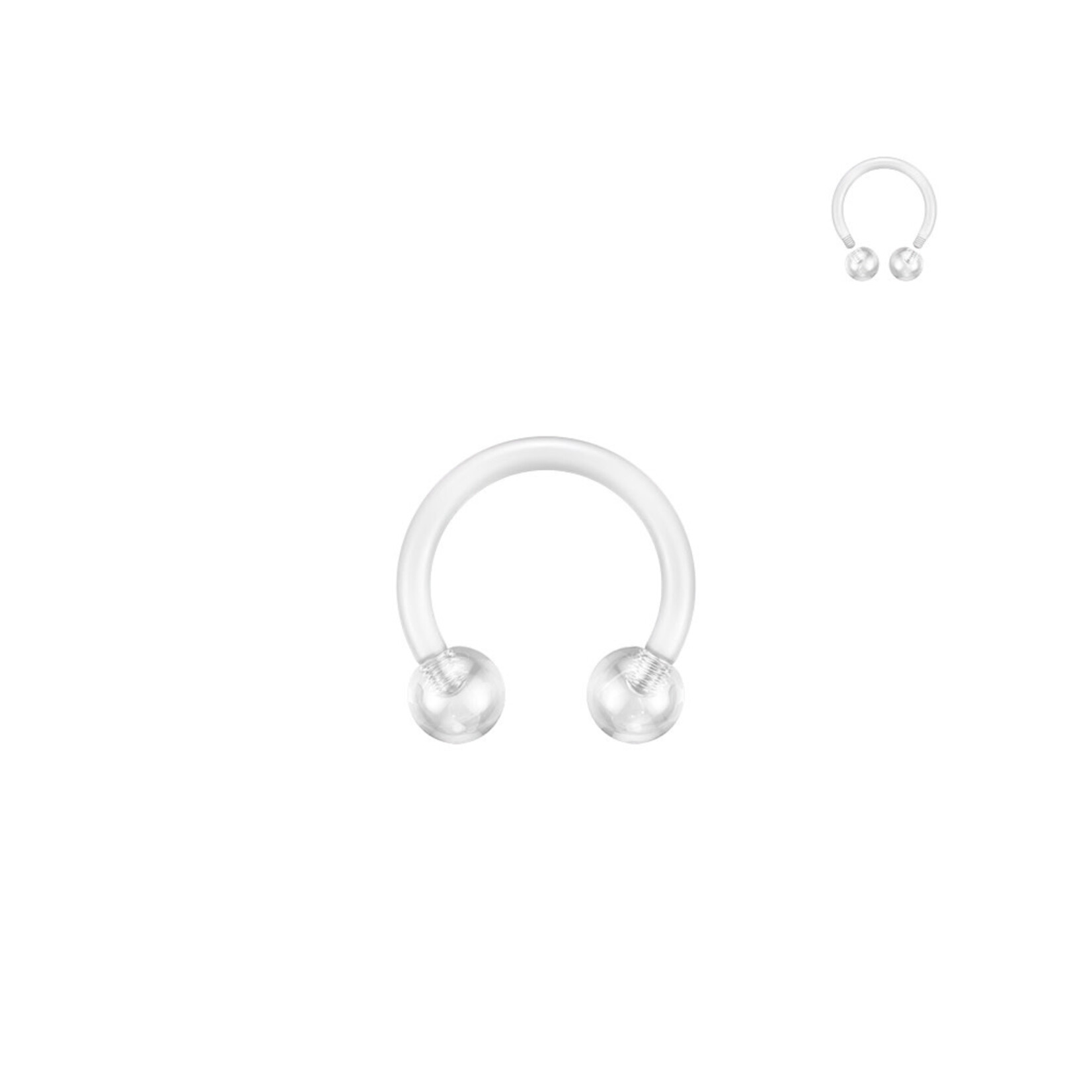 Hollywood Body Jewelry Glow Acrylic Horseshoe