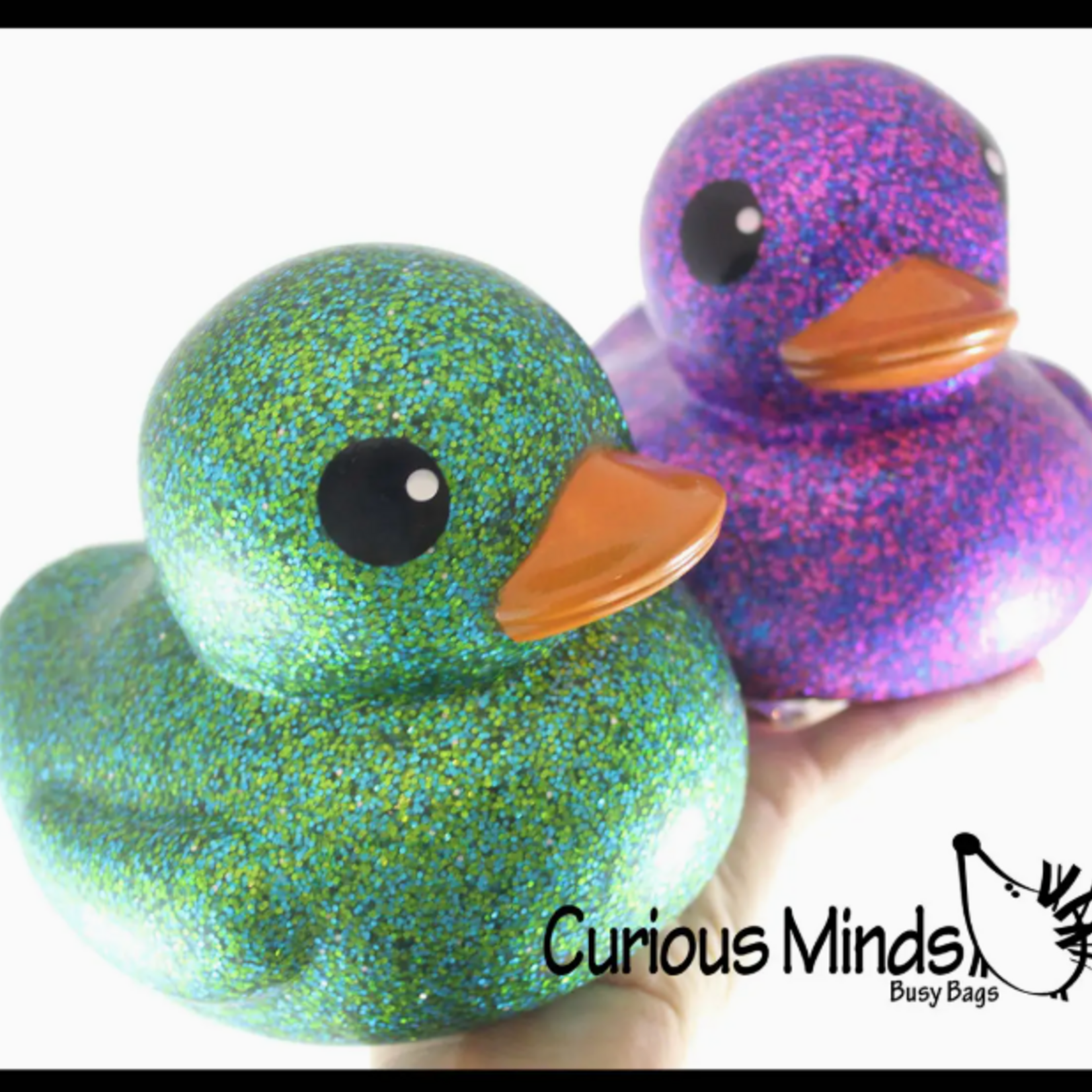 Curious Minds Toys Jumbo Glitter Rubber Ducks