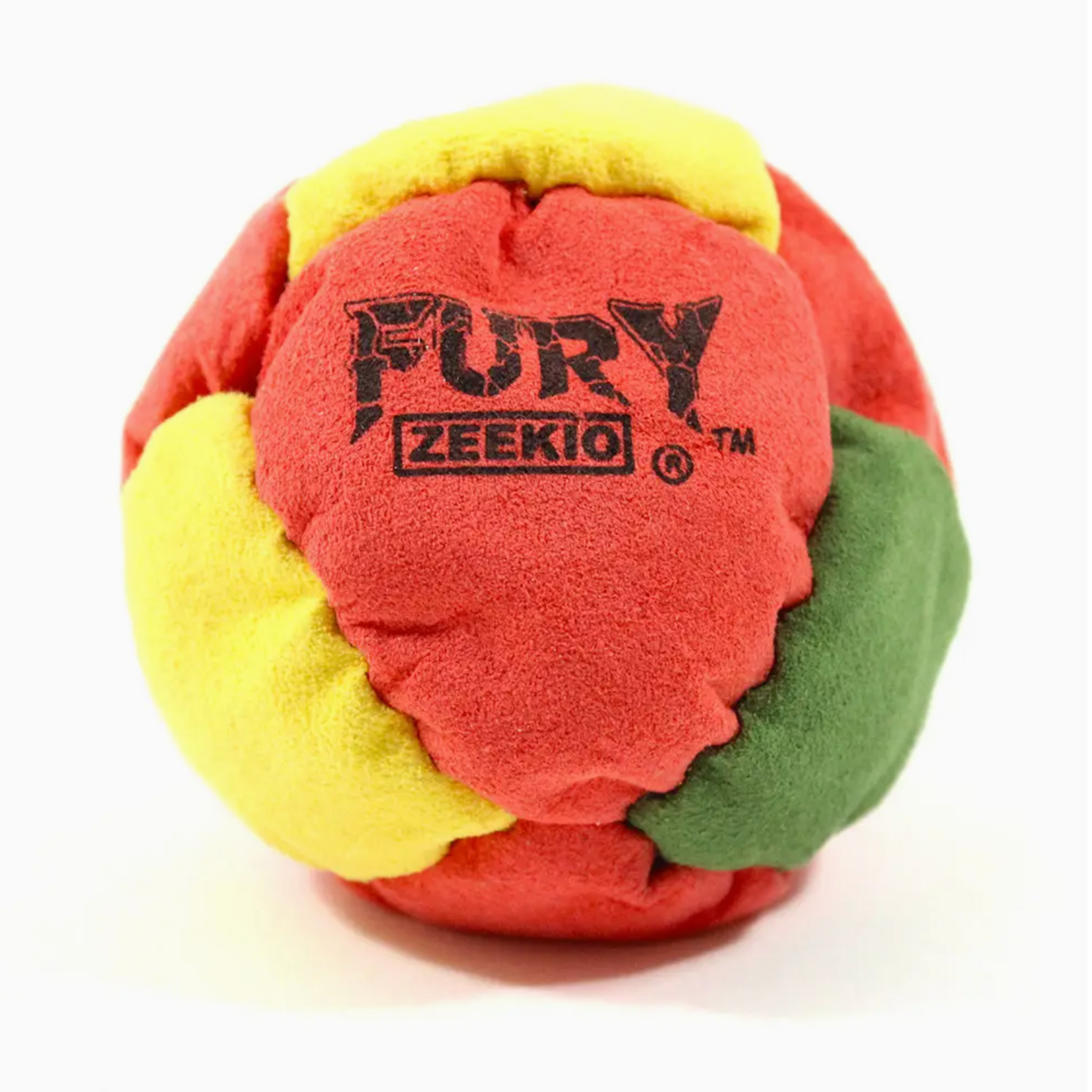 YoyoSam Wholesale ZKFRYSU-RAS Zeekio Fury Footbag - 8 Panel Hand Stitched Hacky - Amara Suede - Sand Filled Sack Rasta