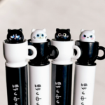 K-Wonderland Spinning Cat in the Tea Cup Gel Fidget Pen