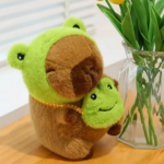 Showcase Capybara Plush with Frog Hat & Purse