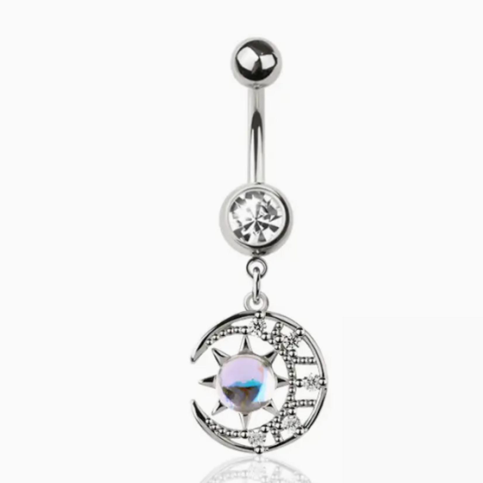 Crave Body Jewelry NSD-1154 CZ Sun & Moon BBB