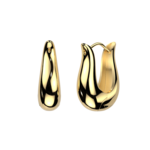 Hollywood Body Jewelry SE5282 Pair of 316L Wide Tulip Hinged Hoop Earrings