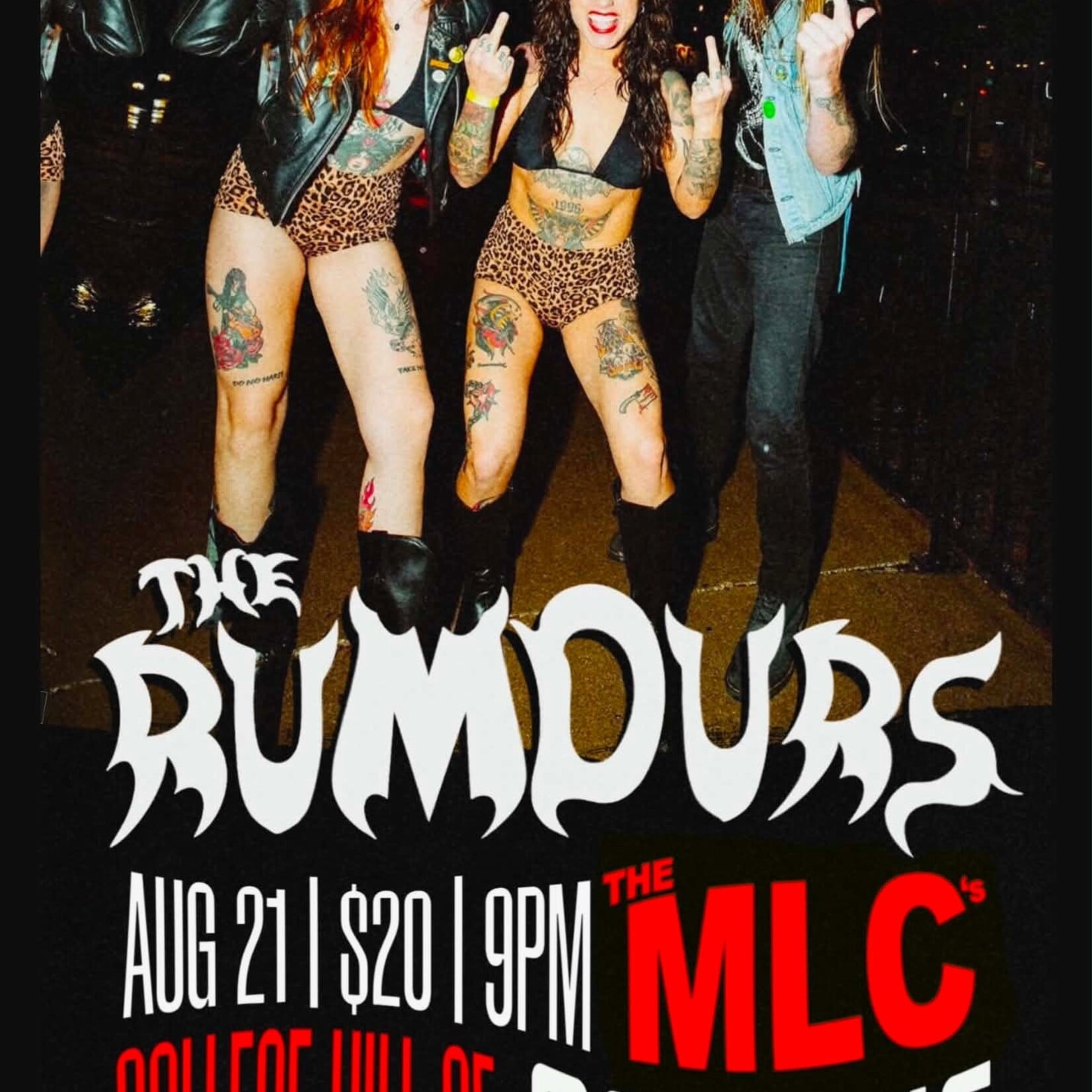 Octopus Records The Rumours and The MLCs. Friday August 21 Ticket