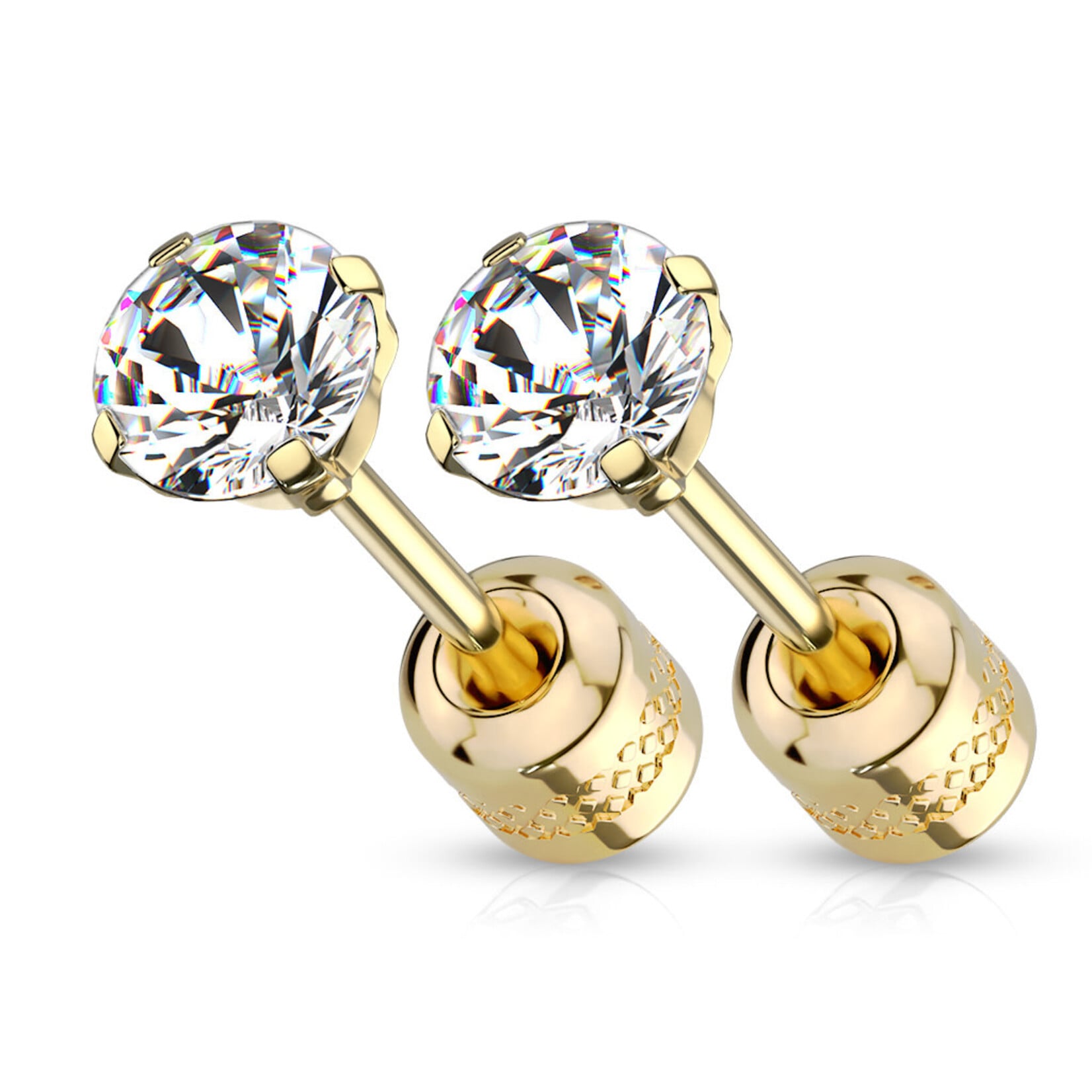 Hollywood Body Jewelry Screw Back Earrings