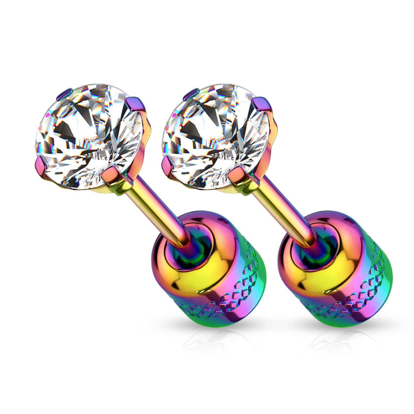 Hollywood Body Jewelry Screw Back Earrings