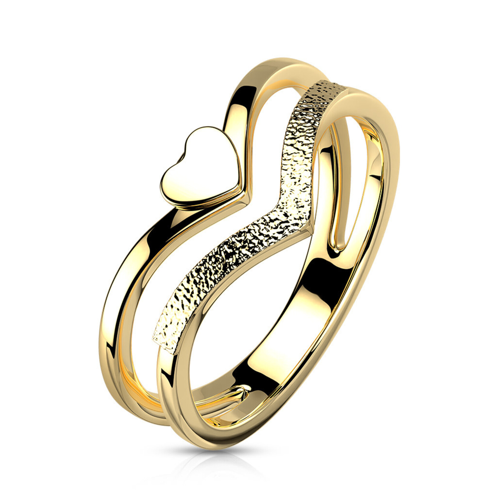 Hollywood Body Jewelry Chevron Heart Ring