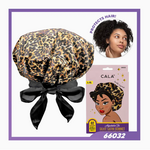 PINEAPPLE Beauty 66032 Adjustable Tie Silky Satin Bonnet Leopard