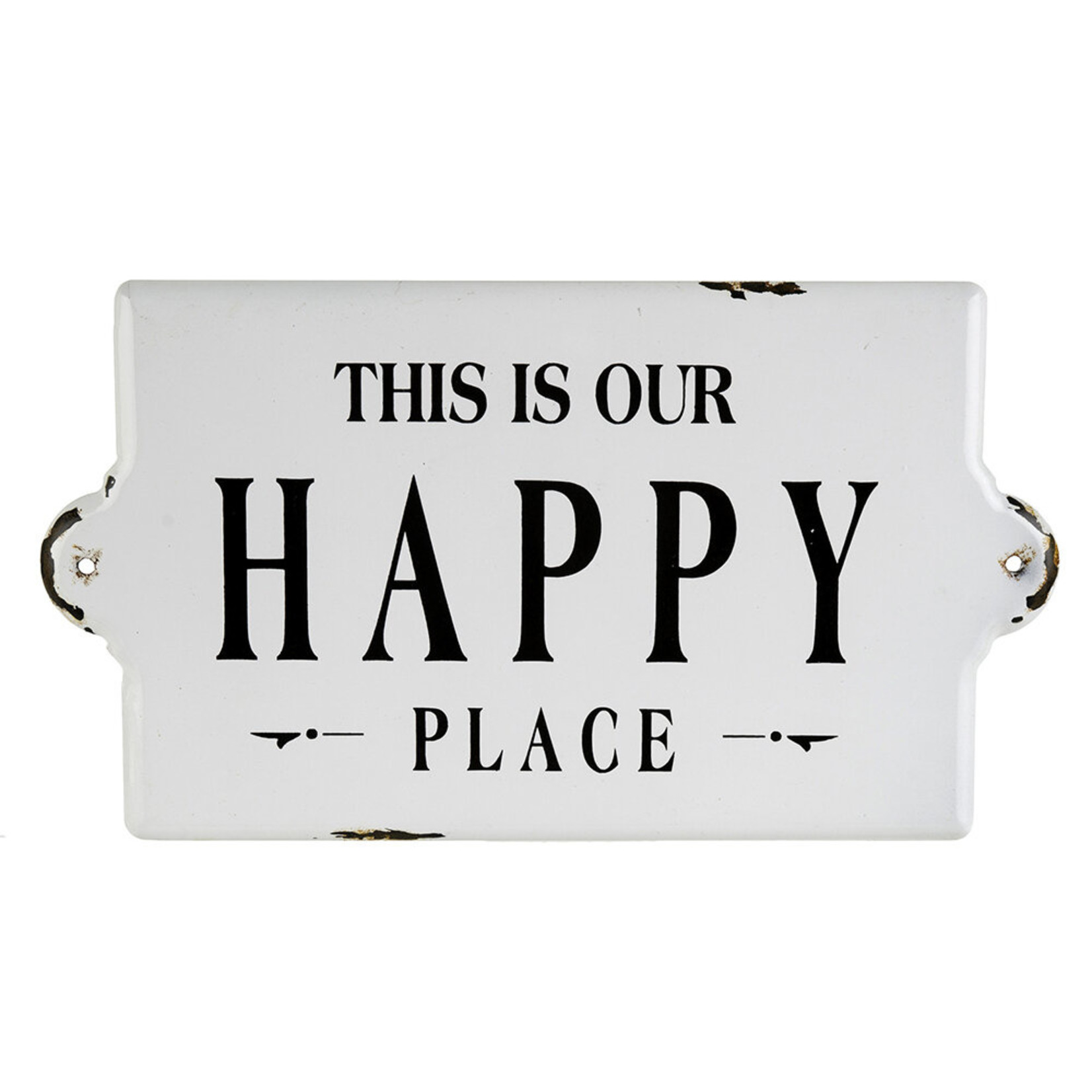 Indaba This is Our Happy Place Enamel Sign