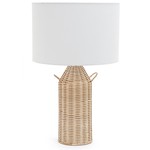 Rattan Linen Table Lamp