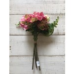 Hydrangea Bouquet Pink 12”