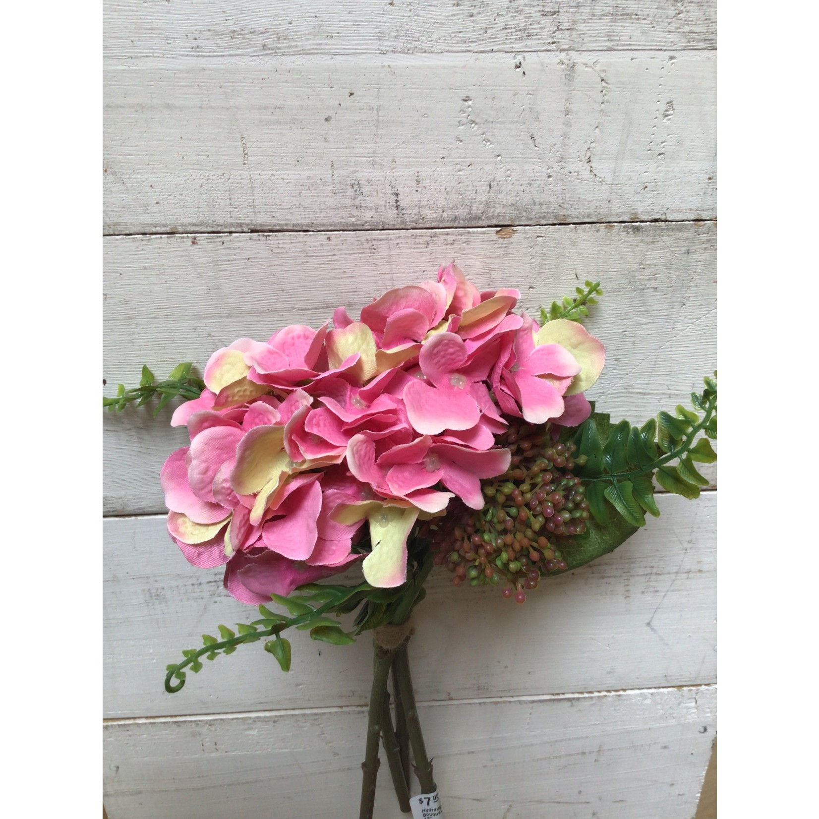 Hydrangea Bouquet Pink 12”