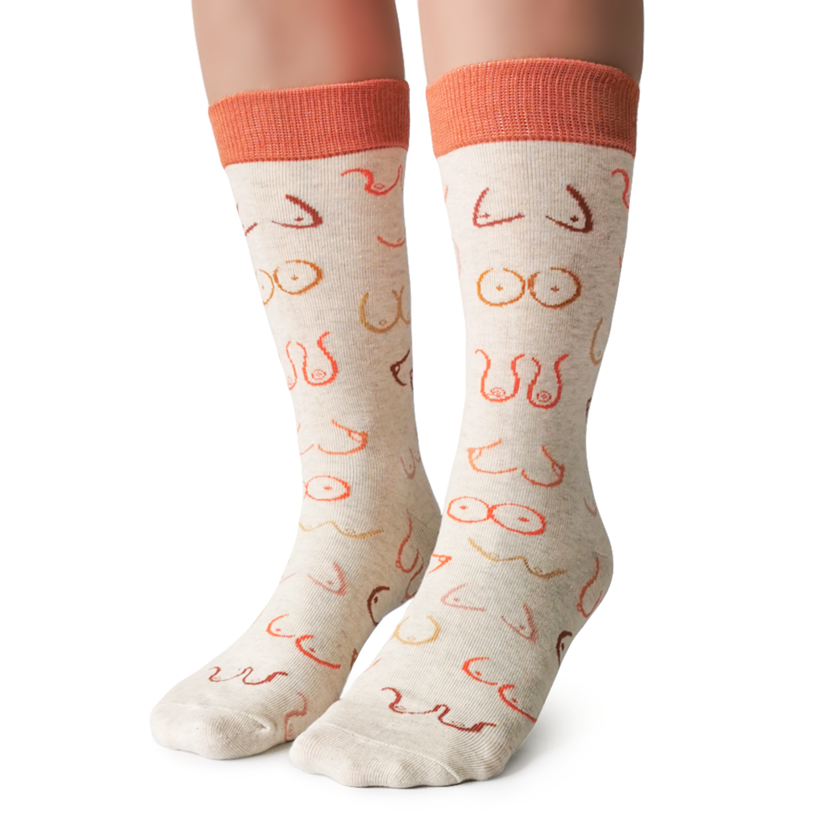 Uptown Sox Simply the Breast Cream Socks