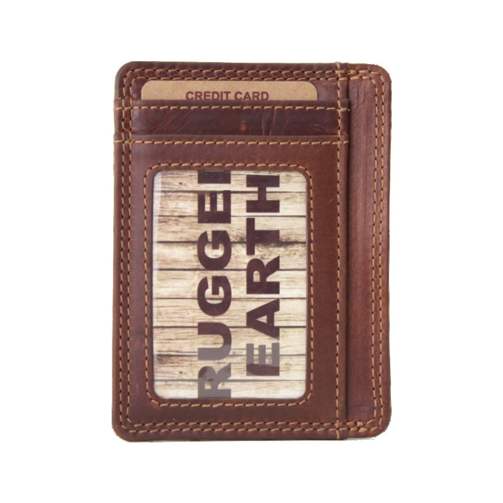Rugged Earth Leather Credit Cardholder