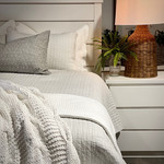 Taupe Classic Ticking Quilt & Shams