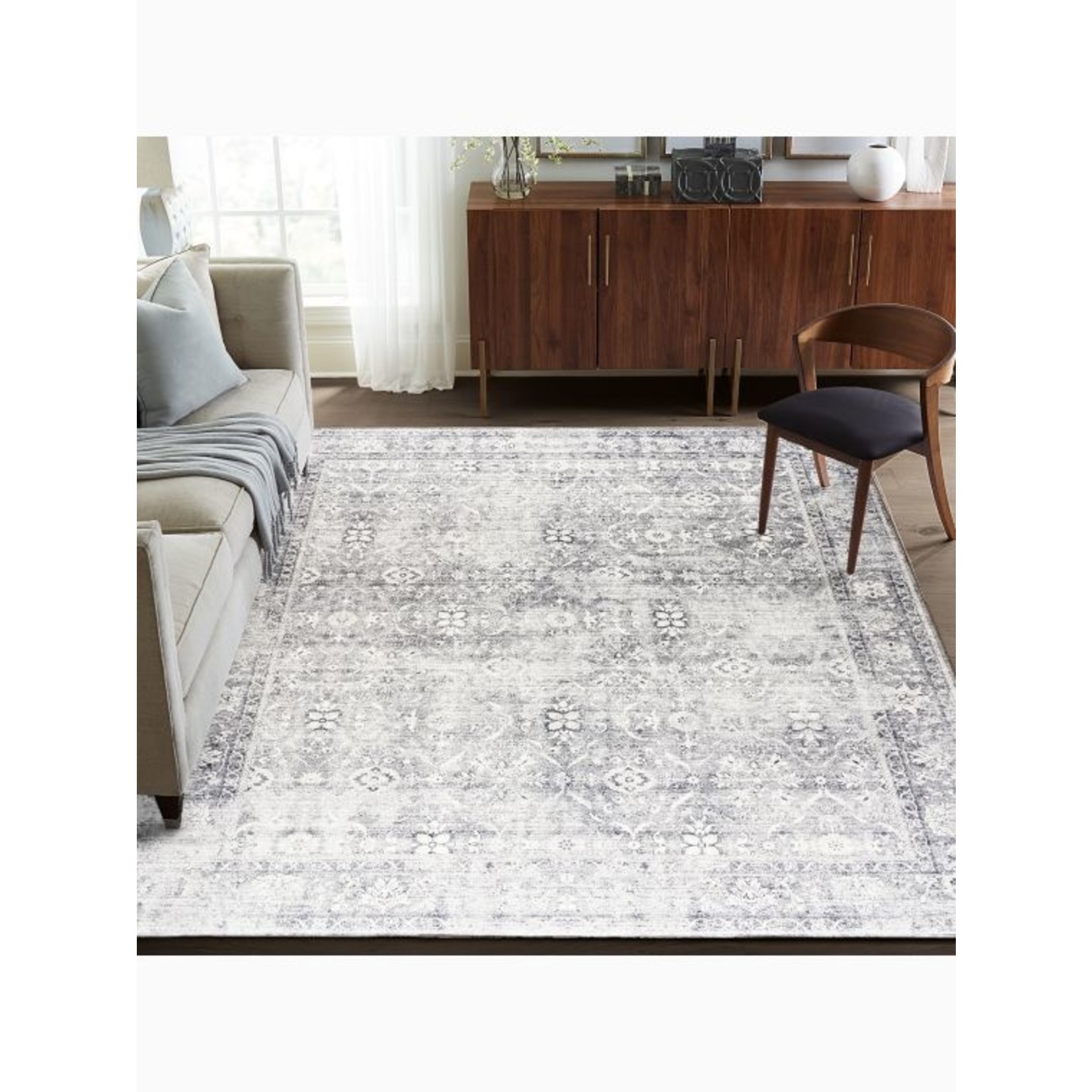 ReaLife Noor Vintage - Silver Ivory Washable Rug