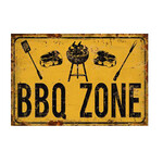 BBQ Zone Vintage Metal Sign