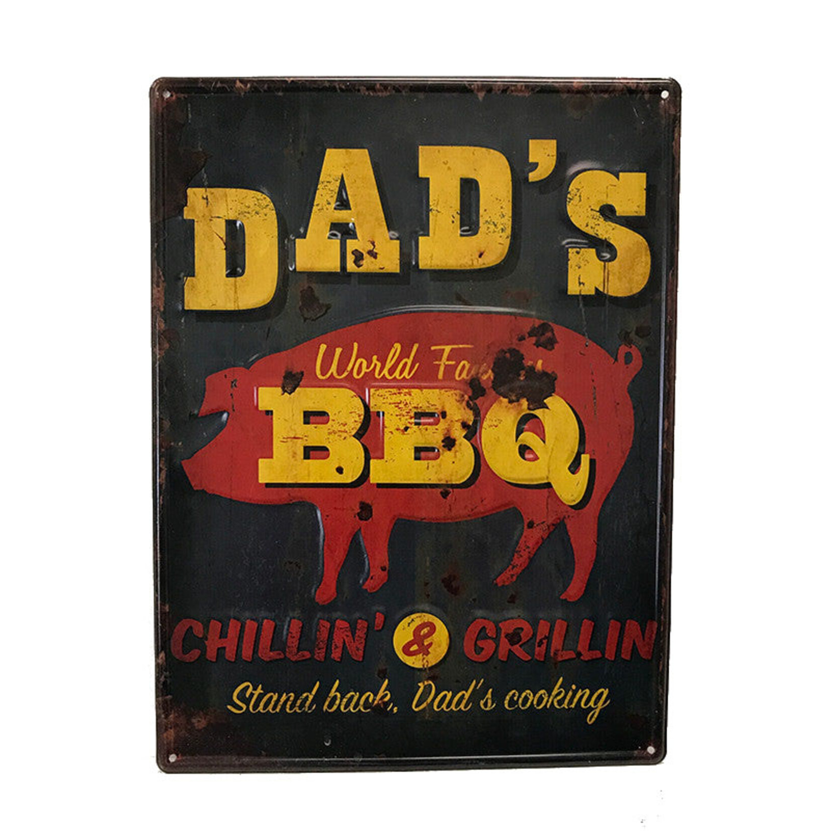Dad's BBQ Vintage Metal Sign